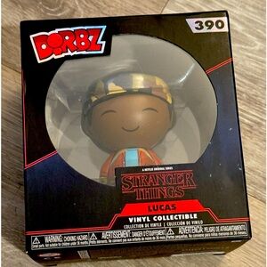 LUCAS STRANGER THINGS FUNKO DORBZ 390 Vinyl Figure Collectible -Brand New in Box